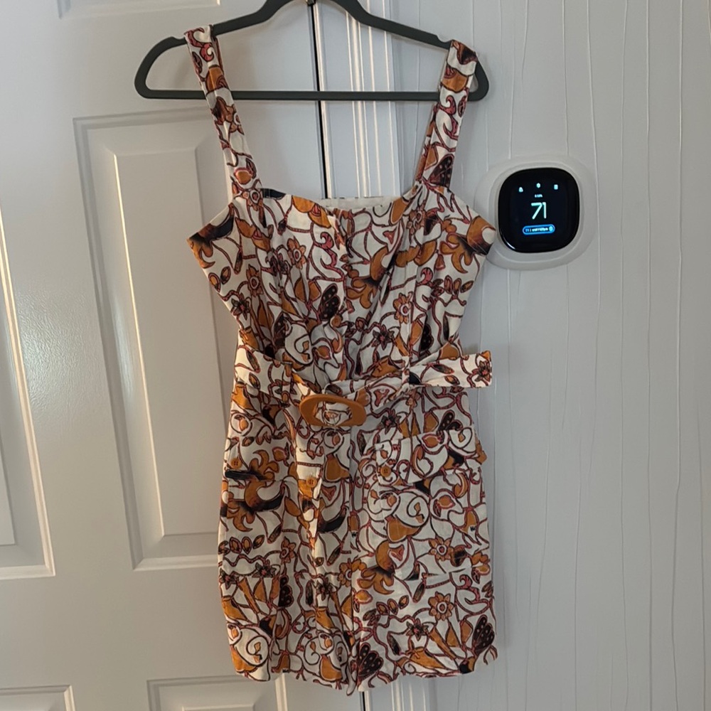House of Harlow 1960 Floral Jumpsuit - Orange and Brown